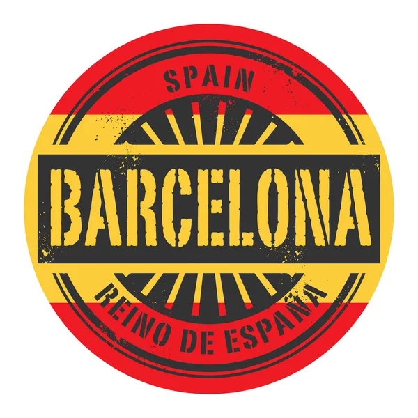 Grunge pieczątka z tekstem Hiszpania, Barcelona — Wektor stockowy