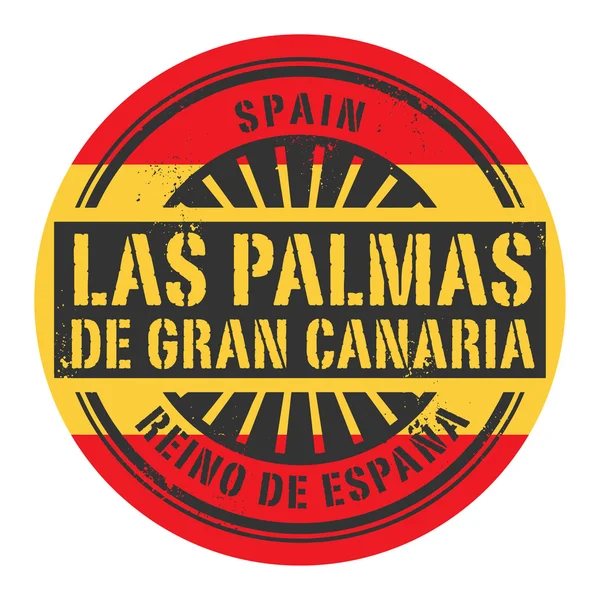 Grunge rubber stamp with the text Spain, Las Palmas — Stock Vector