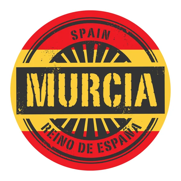 Grunge rubber stamp with the text Spain, Murcia — Stock Vector