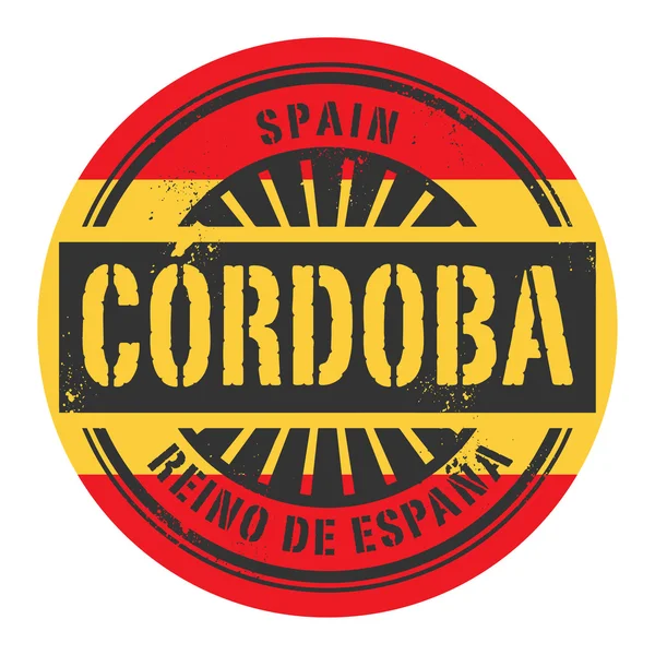 Grunge rubber stamp with the text Spain, Cordoba — Stock Vector