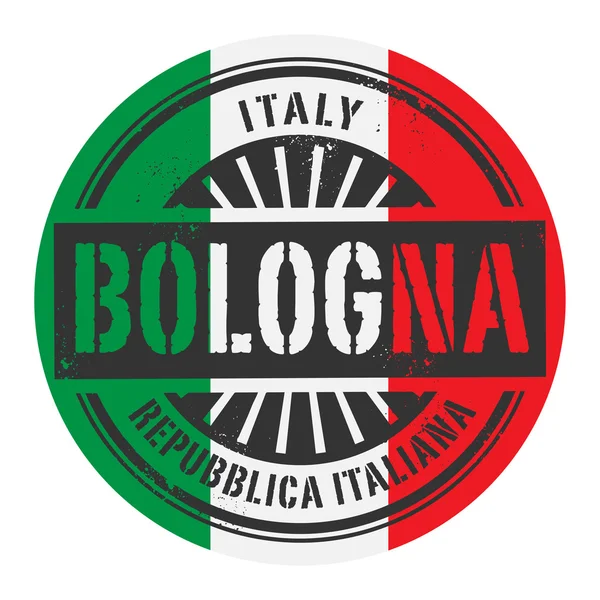 Grunge Rubberstempel met de tekst Italië, Bologna — Stockvector