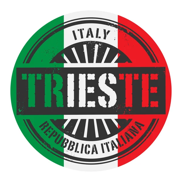 Grunge pieczątka z tekstem Włochy, Trieste — Wektor stockowy