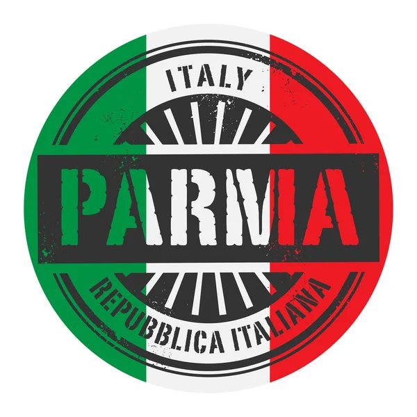 Grunge lastik damga metni İtalya, Parma ile — Stok Vektör