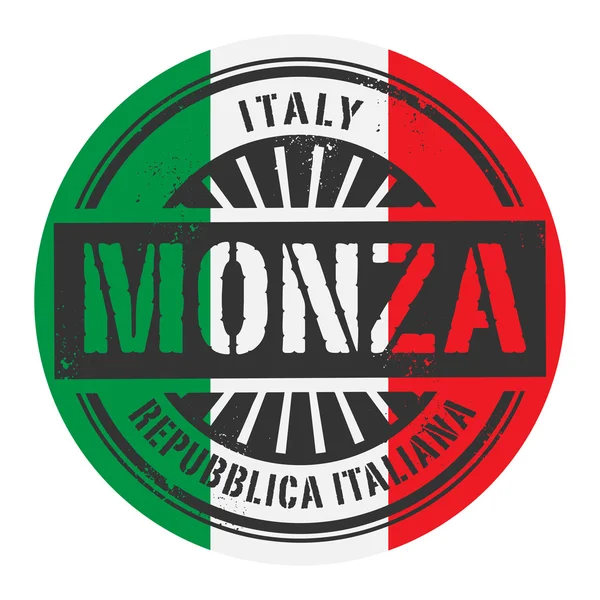 Grunge pieczątka z tekstem Włochy, Monza — Wektor stockowy