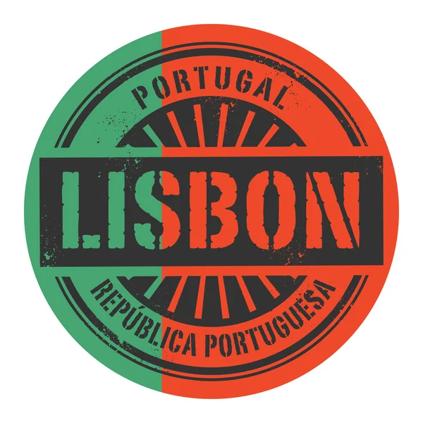 Grunge rubber stamp with the text Portugal, Lisbon — Stock Vector