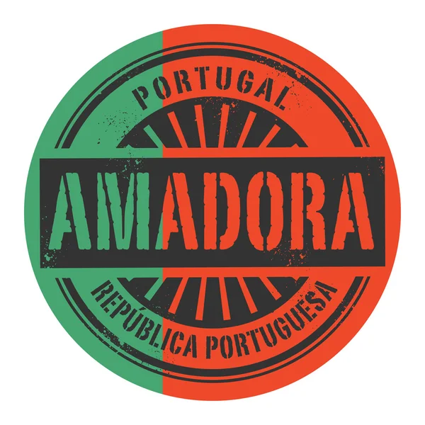 Grunge-Stempel mit dem Text portugal, amadora — Stockvektor