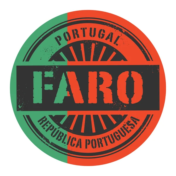 Grunge rubber stamp with the text Portugal, Faro — Stock Vector