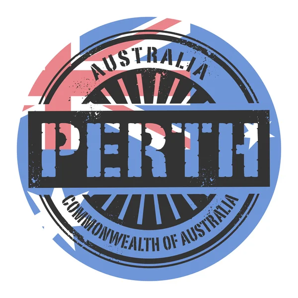 Grunge lastik damgası metinle Avustralya, Perth — Stok Vektör