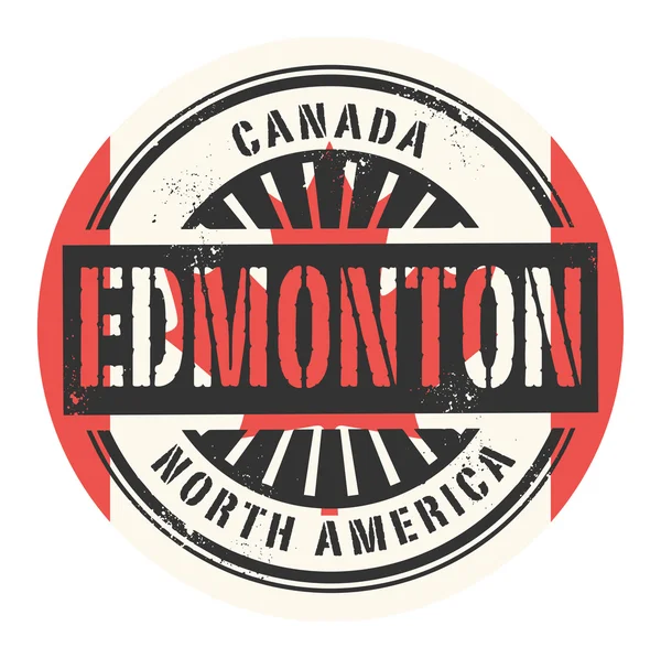 Grunge razítko s textem Kanada, Edmonton — Stockový vektor