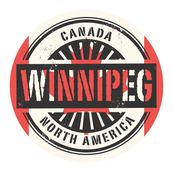Carimbo de borracha Grunge com o texto Canada, Winnipeg —  Vetores de Stock