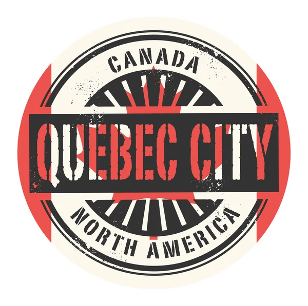 Grunge 橡皮戳文本加拿大，魁北克市 — 图库矢量图片