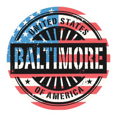 Grunge lastik damgası metinle Amerika Birleşik Devletleri, Balt