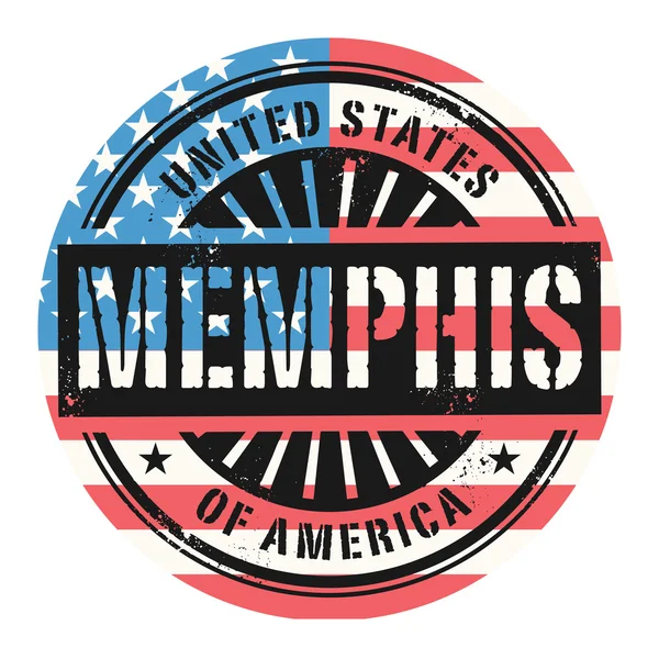 Grunge tampon caoutchouc avec le texte États-Unis d'Amérique, Memp — Image vectorielle