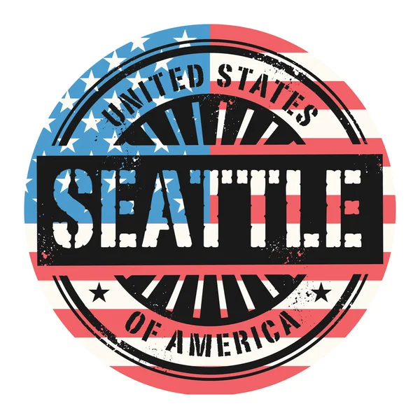Grunge tampon caoutchouc avec le texte États-Unis d'Amérique, Siège — Image vectorielle