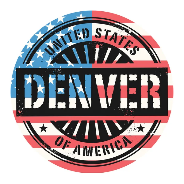 Grunge tampon caoutchouc avec le texte États-Unis d'Amérique, Denv — Image vectorielle