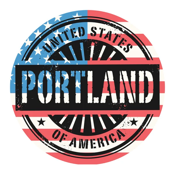 Grunge tampon caoutchouc avec le texte États-Unis d'Amérique, Port — Image vectorielle