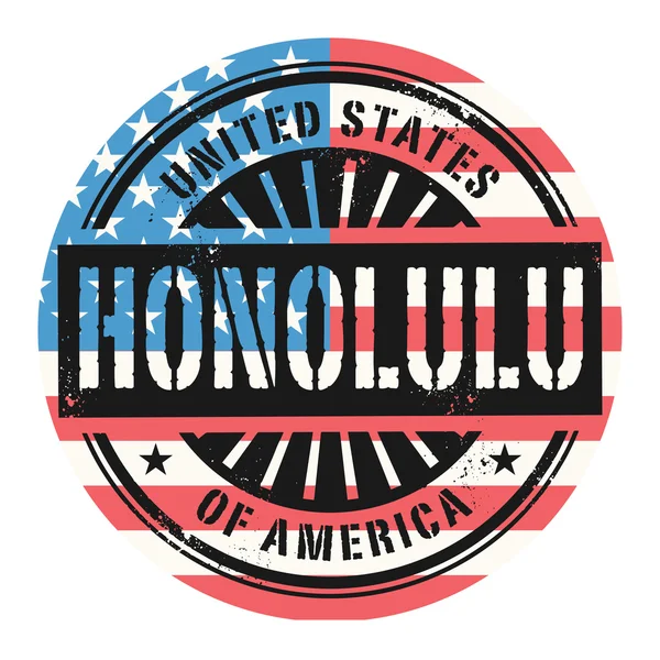 Grunge tampon caoutchouc avec le texte États-Unis d'Amérique, Hono — Image vectorielle