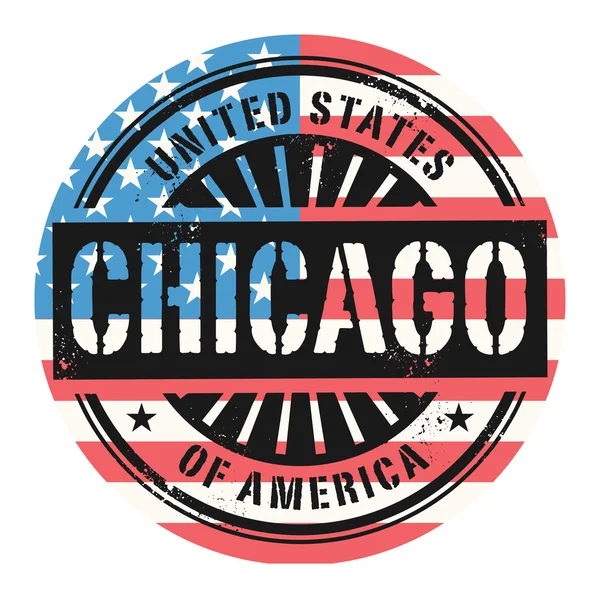Selo de borracha Grunge com o texto Estados Unidos da América, Chic — Vetor de Stock