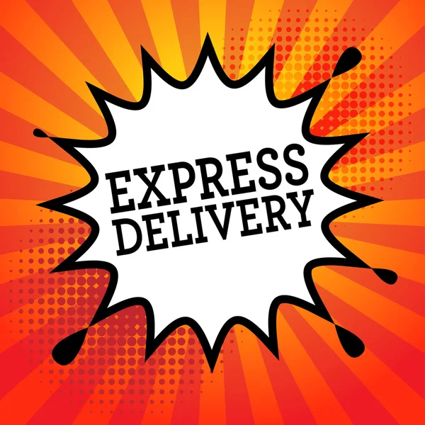 Explosión cómica con texto Express Delivery — Vector de stock