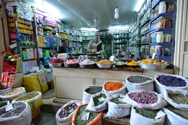 Traditional iranian spices in market in Isfahan, Iran