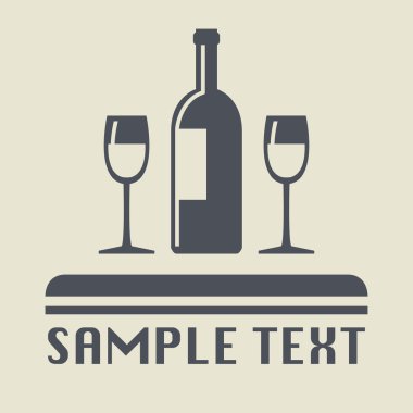 Şarap / alkol simgesini veya işareti
