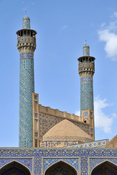 Minarets of the Jameh Mosque of Isfahan, Iran — Stock Photo, Image