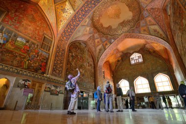 Isfahan, İran'ın Çehel Sotoun sarayın iç