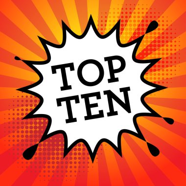 Çizgi roman patlama ile metin Top Ten