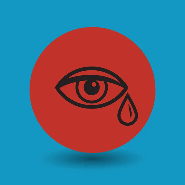 Symbole oeil et larme — Image vectorielle