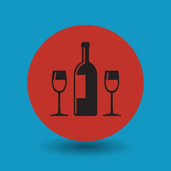 Symbol für Wein oder Alkohol — Stockvektor