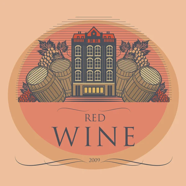 Etiqueta vino Vintage — Vector de stock