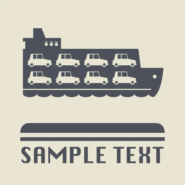 Icono de barco de ferry o signo — Archivo Imágenes Vectoriales