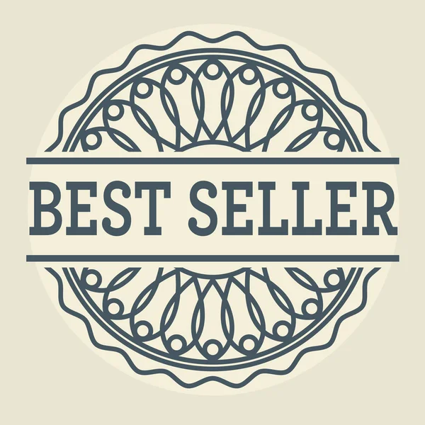 Selo ou rótulo abstrato com texto Best Seller — Vetor de Stock