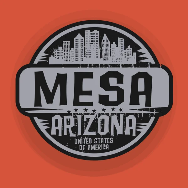 Francobollo o etichetta con il nome di Mesa, Arizona — Vettoriale Stock
