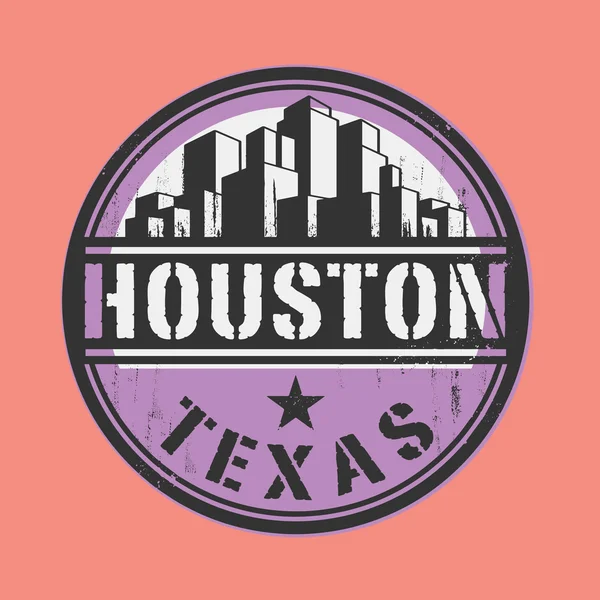 Bélyegző vagy a címke nevét a Houston, Texas — Stock Vector