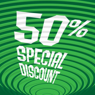 Abstract background with text Special Discount