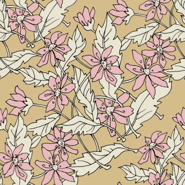 Seamless pattern, flowers theme