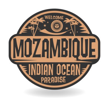 Stamp or label with the name of Mozambique, Indian Ocean