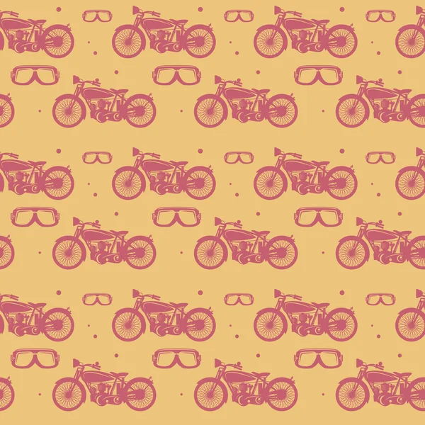 Seamless pattern, bikers theme — Stockvector