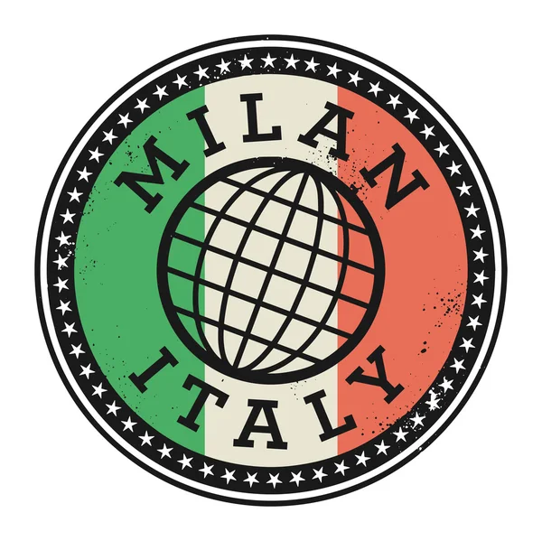 Grunge gumibélyegző az a szöveg, Milánó, Olaszország — Stock Vector