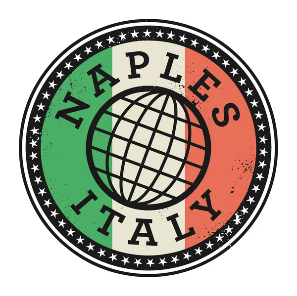 Sello de goma grunge con el texto Nápoles, Italia — Archivo Imágenes Vectoriales