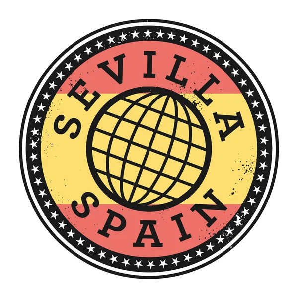 Grunge-Stempel mit dem Text sevilla, Spanien — Stockvektor