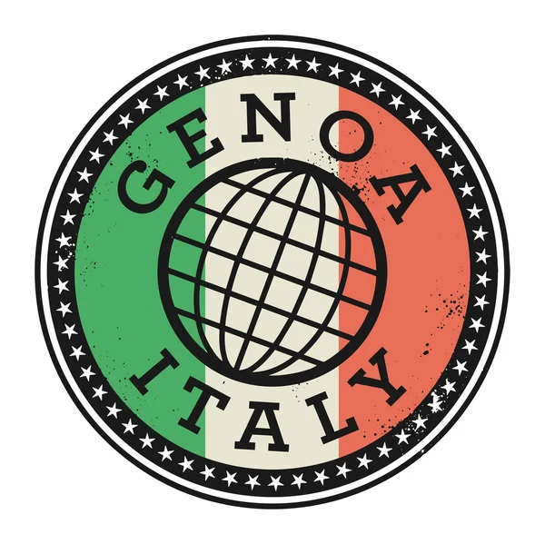 Grunge Rubberstempel met de tekst Genoa, Italië — Stockvector