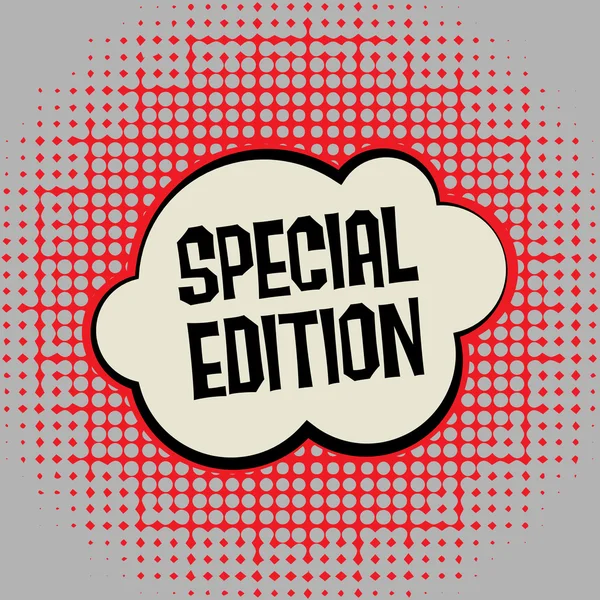 Comic book explosie met tekst Special Edition — Stockvector