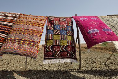 Traditional berber carpets for sale in Morocco
