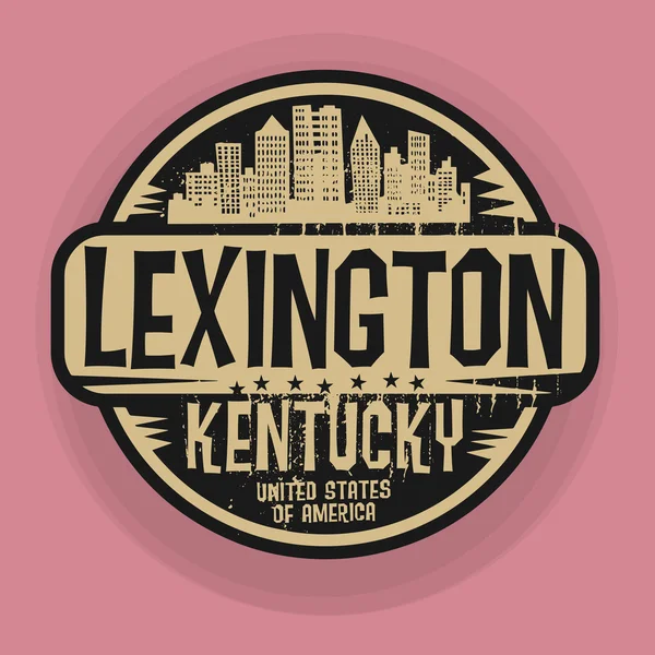 Carimbo ou rótulo com o nome de Lexington, Kentucky —  Vetores de Stock