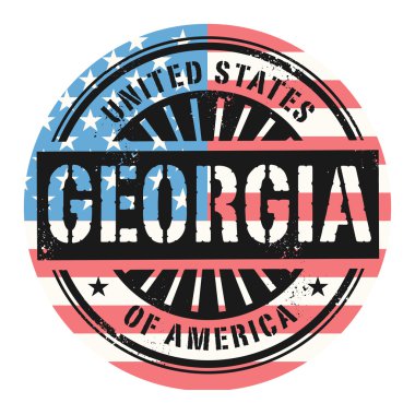 Grunge rubber stamp with the text United States of America, Geor