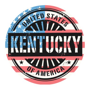 Grunge rubber stamp with the text United States of America, Kent