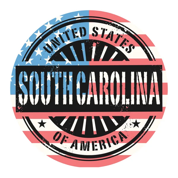 Grunge rubber stamp with the text United States of America, Sout