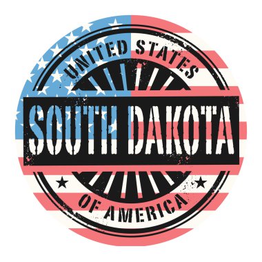 Grunge rubber stamp with the text United States of America, Sout